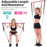 Kit de barra de pilates con bandas de resistencia, barra de pilates multifuncional para mujeres y hombres