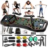 LALAHIGH Tabla de flexiones, equipo de gimnasio en casa 36 en 1 con rueda abdominal y bandas de resistencia LALAHIGH Tabla de flexiones, equipo de gimnasio en casa 36 en 1 con rueda abdominal y bandas de resistencia