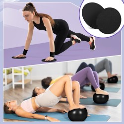 Poen Juego de 18 anillos de pilates para el hogar, juego de anillos de pilates y pelota para mujer