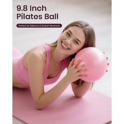 Juego de anillos de pilates para mujer, equipo de pilates de entrenamiento en casa con bandas de resistencia