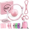 Juego de anillos de pilates para mujer, equipo de pilates de entrenamiento en casa con bandas de resistencia Juego de anillos de pilates para mujer, equipo de pilates de entrenamiento en casa con bandas de resistencia