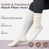 Calcetines de pilates de agarre para mujer, calcetines de yoga con agarre para barre entrenamiento, hospital, calcetines largos Calcetines de pilates de agarre para mujer, calcetines de yoga con agarre para barre entrenamiento, hospital, calcetines largos