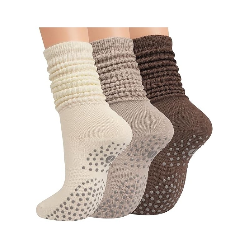 Calcetines de pilates de agarre para mujer, calcetines de yoga con agarre para barre entrenamiento, hospital, calcetines largos Calcetines de pilates de agarre para mujer, calcetines de yoga con agarre para barre entrenamiento, hospital, calcetines largos