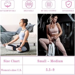 Calcetines antideslizantes para pilates, calcetines de yoga atléticos con empuñaduras para mujer,