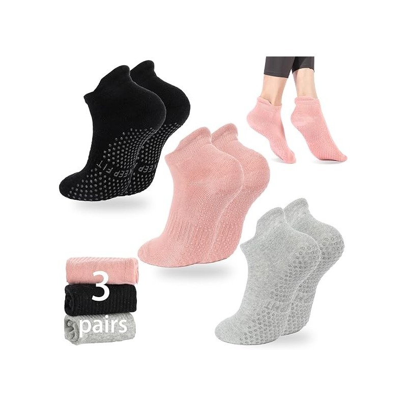 Calcetines antideslizantes para pilates, calcetines de yoga atléticos con empuñaduras para mujer, Calcetines antideslizantes para pilates, calcetines de yoga atléticos con empuñaduras para mujer,