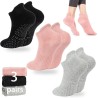 Calcetines antideslizantes para pilates, calcetines de yoga atléticos con empuñaduras para mujer, Calcetines antideslizantes para pilates, calcetines de yoga atléticos con empuñaduras para mujer,