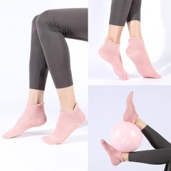 Calcetines antideslizantes para pilates, calcetines de yoga atléticos con empuñaduras para mujer,