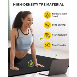 CAMBIVO Tapete de yoga grande | Impermeable y duradera