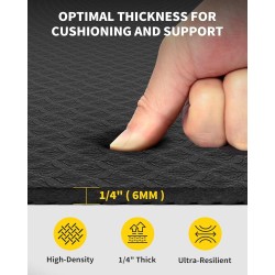 CAMBIVO Tapete de yoga grande | Impermeable y duradera