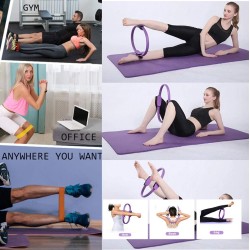 YXILEE Juego de anillos circulares de pilates – Equipo de entrenamiento en casa para mujeres