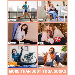 6 pares de calcetines antideslizantes de pilates para mujer, calcetines atléticos de yoga para barre ballet