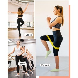 6 pares de calcetines antideslizantes de pilates para mujer, calcetines atléticos de yoga para barre ballet