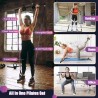 Kit de barra de pilates con bandas de resistencia, barra de pilates multifuncional para mujeres y hombres