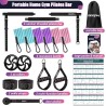 Kit de barra de pilates con bandas de resistencia, barra de pilates multifuncional para mujeres y hombres