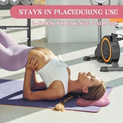 Paquete de 2 cojines de yoga para rodillas y codos, espuma extra gruesa para rodillas