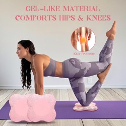 Paquete de 2 cojines de yoga para rodillas y codos, espuma extra gruesa para rodillas
