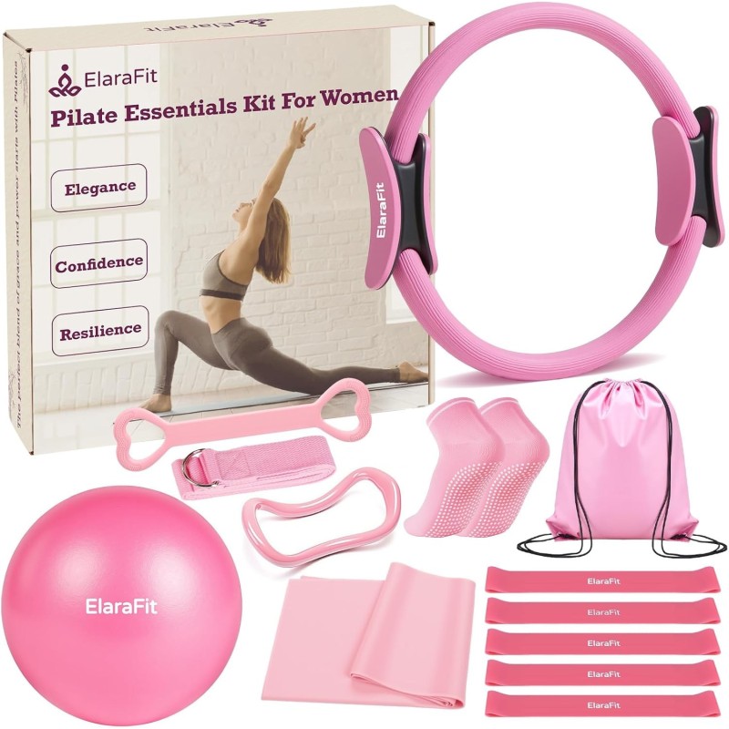 Kit de Pilates para Mujer, Equipo de Pilates, Set de Aros y Pelotas