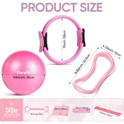 Kit de Pilates para Mujer, Equipo de Pilates, Set de Aros y Pelotas