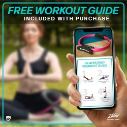 URBNFit - Anillo de pilates de 12 pulgadas con doble agarre, almohadillas de espuma para entrenamiento interior del muslo