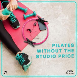 URBNFit - Anillo de pilates de 12 pulgadas con doble agarre, almohadillas de espuma para entrenamiento interior del muslo