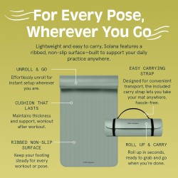 Retrospec Solana - Esterilla de yoga | Incluye cuerda para cargarlo