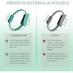 Juego de 9 anillos de pilates, anillo de yoga de círculo mágico, pelota de pilates