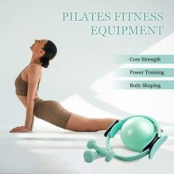 Juego de 9 anillos de pilates, anillo de yoga de círculo mágico, pelota de pilates