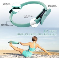 Juego de 9 anillos de pilates, anillo de yoga de círculo mágico, pelota de pilates