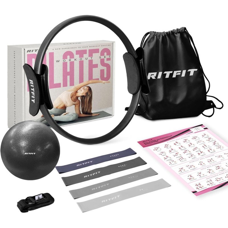 Anillo de pilates de 14 pulgadas con bola de pilates Anillo de pilates de 14 pulgadas con bola de pilates