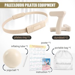 Juego de anillos de pilates, kit esencial de pilates con anillo de pilates y bola