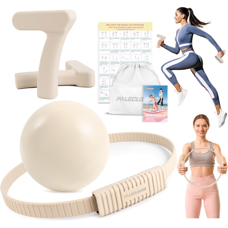 Juego de anillos de pilates, kit esencial de pilates con anillo de pilates y bola Juego de anillos de pilates, kit esencial de pilates con anillo de pilates y bola