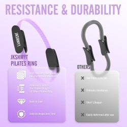JKSHMYT Anillo de pilates de 14.5 pulgadas con asas acolchadas