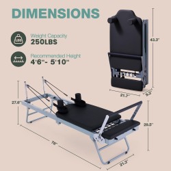 Reformador de pilates plegable | Para entrenmaiento desde el hogar facil de plegar