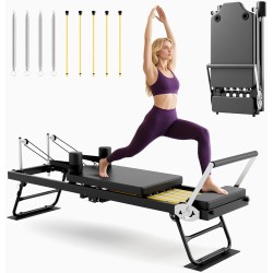Reformador de pilates, máquina de pilates plegable con doble resistencia