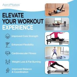 AeroPilates Reformer, equipo de entrenamiento en casa, máquina de Pilates con resistencia