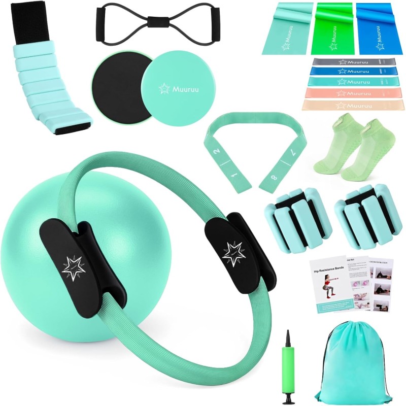 Kit de equipo de pilates | Kit completo para entrenamiento en el hogar