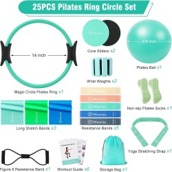 Kit de equipo de pilates | Kit completo para entrenamiento en el hogar