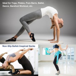 Calcetines de yoga para mujer con correas y agarres antideslizantes