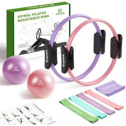 Juego de anillos y pelotas de pilates con bandas de resistencia