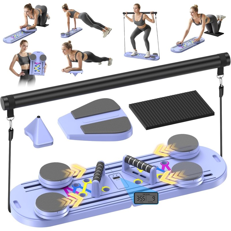 Tablero de pilates, equipo reformador de pilates plegable con temporizador