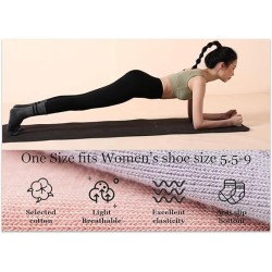 Flydo Calcetines de Pilates Grippy con empuñaduras para mujer