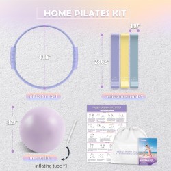 Kit esencial de pilates para mujer, juego de anillo y pelota de pilates de 13.5 pulgadas