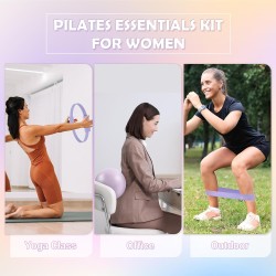 Kit esencial de pilates para mujer, juego de anillo y pelota de pilates de 13.5 pulgadas