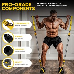 Equipo de pilates, kit de barra de pilates portátil con bandas de resistencia