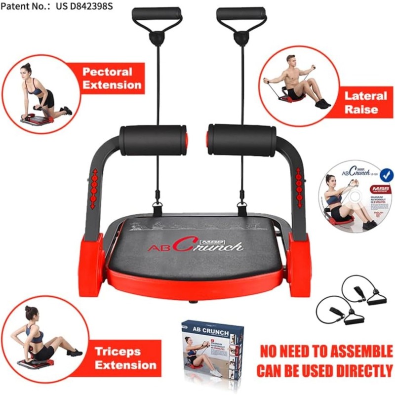 BIGTREE áquina de abdoinales para fitness, equipo de entrenaiento abdoinal, entrenaiento de