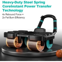 Rueda de rodillo Ab de rebote automático 2025 con soporte de codo y diseño de 4 ruedas