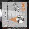 2 extensiones de cable de gimnasio | Echas de cables de acero con 0.2 pulgadas de grosor
