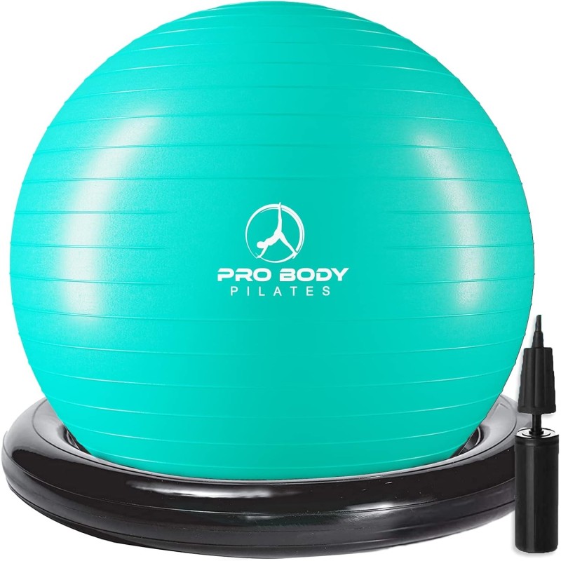 ProBody Pilates Silla de pelota de yoga, silla de bola de ejercicio con base o soporte para escritorio de oficina en casa ProBody Pilates Silla de pelota de yoga, silla de bola de ejercicio con base o soporte para escritorio de oficina en casa