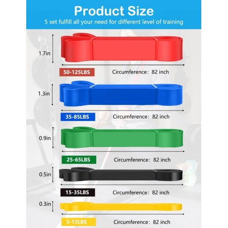 Juego de bandas de asistencia para tracción para hombres y mujeres