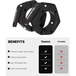 DMoose Fitness Pinzas para barra | De liberacion rapida y agarre firme